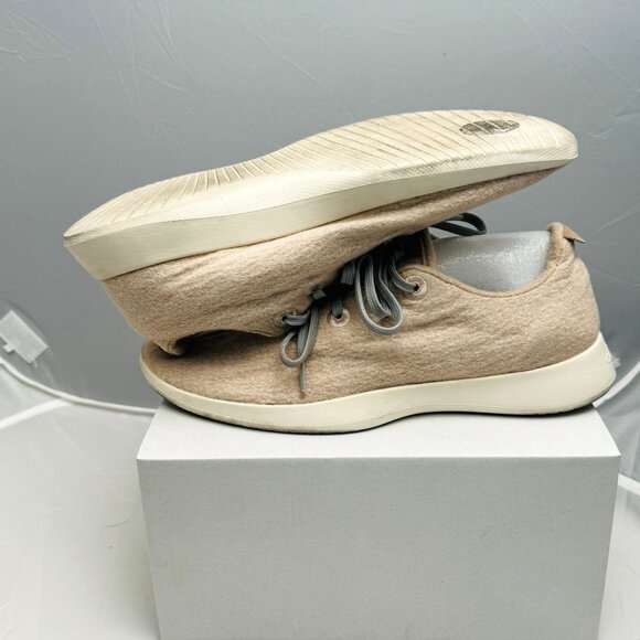 Allbirds Womens Wool Tennis Shoes Size 10 Lace-Up Beige Lightweight Comfortable - Picture 4 of 9